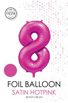 XXL Folienballon Zahl 8 Satin Pink